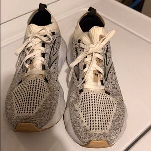 Brooks White and Black Athletic Shoes